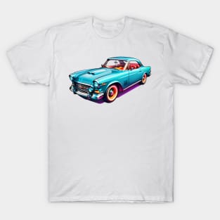 Colored Classic Car Design in Vibrant Vector Style T-Shirt